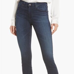 AG Adriano Goldschmied Women’s Dark Blue High-Rise Skinny Jeans
